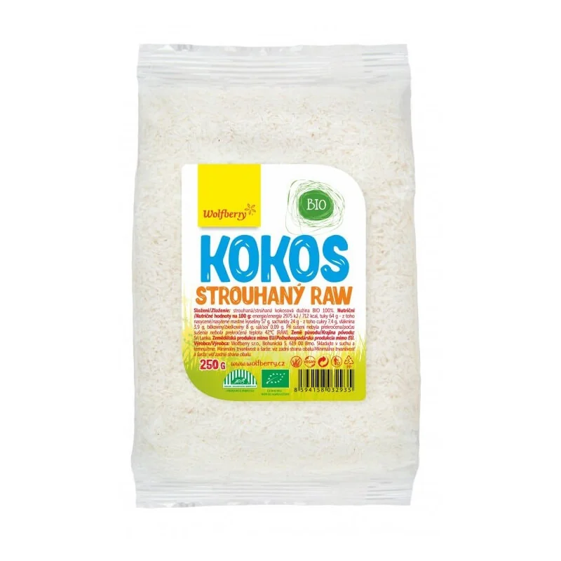 BIO Kokos strúhaný Wolfberry, 250 g BIO Kokos strúhaný Wolfberry, 250 g