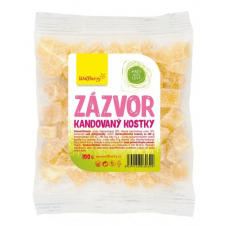 Zázvor kocky kandizovaný Wolfberry, 100 g