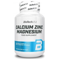 Calcium Zinc Magnesium BioTechUSA, 100 tbl