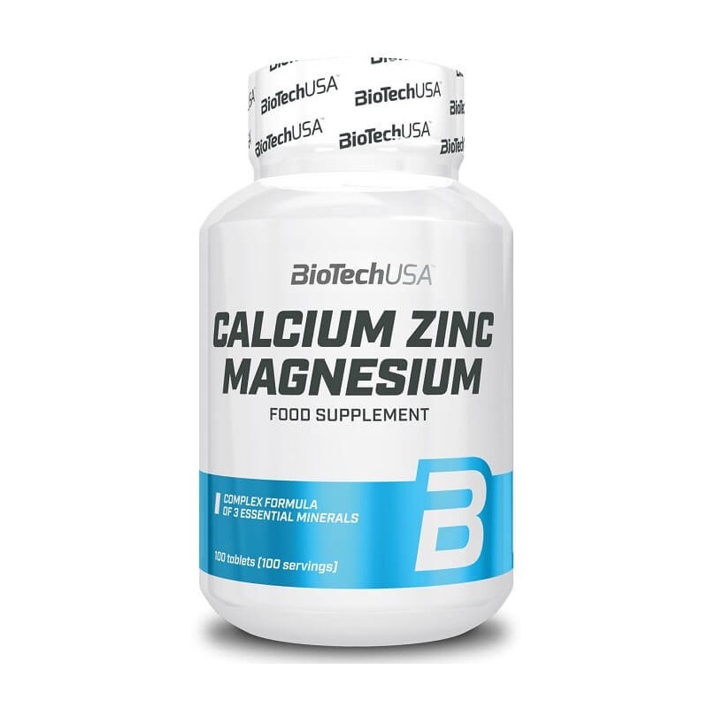 Calcium Zinc Magnesium BioTechUSA, 100 tbl