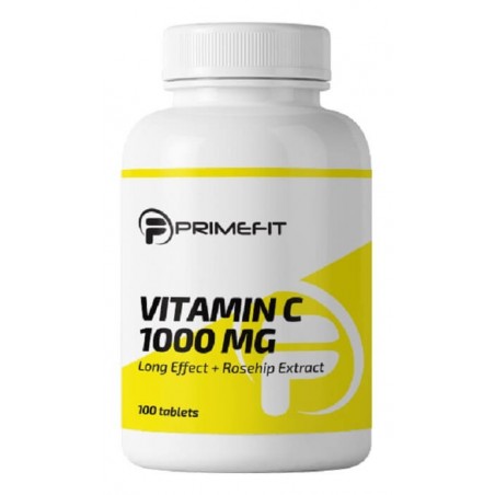 Vitamin C 1000 mg Long Effect + Rosehip Extract PrimeFit, 100 tbl