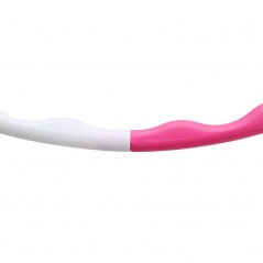 Hula-hop obruč HHP090 ONE Fitness, ružovo-biela 90 cm
