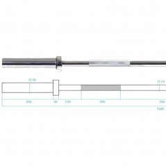 Olympijská os GO205 HMS Premium 150 x 5 cm