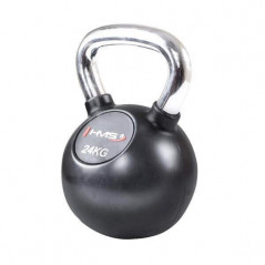 Vinylový kettlebell s chrómovaným úchopom KGC HMS, 24 kg