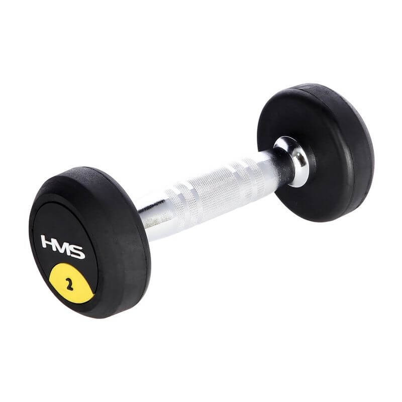 Pogumovaná jednoručná činka HG Pro HMS, 2 kg Pogumovaná jednoručná činka HG Pro HMS, 2 kg