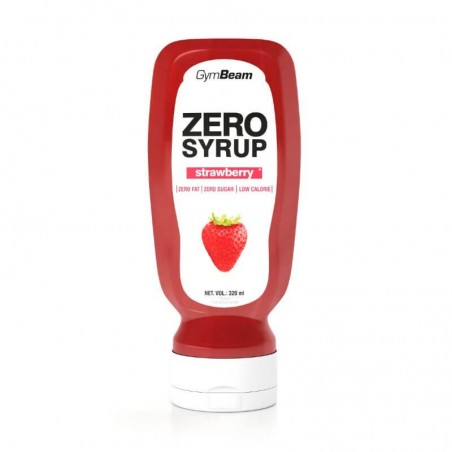 Zero Syrup GymBeam, jahoda, 320 ml