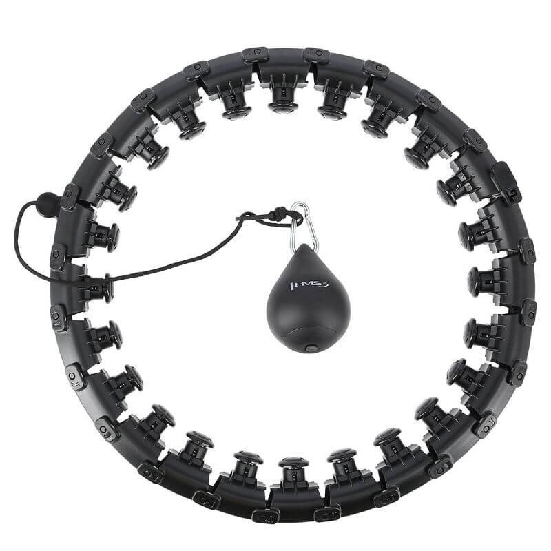 Masážny hula hoop so závažím HHW01 HMS, čierny Masážny hula hoop so závažím HHW01 HMS, čierny