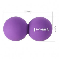 Dvojitá masážna loptička BLC02 Lacrosse Ball HMS, fialová