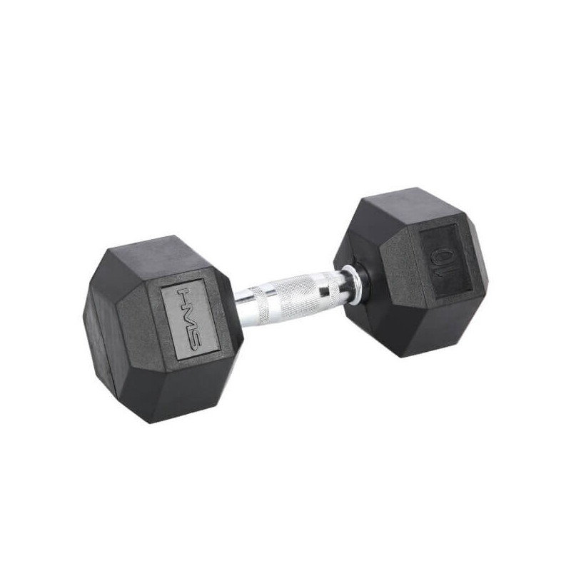 Čierna hexagonálna jednoručná činka HMS, 10 kg Čierna hexagonálna jednoručná činka HMS, 10 kg