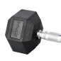 Čierna hexagonálna jednoručná činka HMS, 18 kg Čierna hexagonálna jednoručná činka HMS, 18 kg