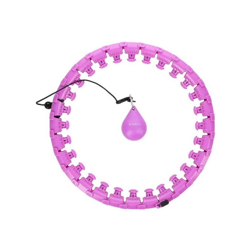 Masážny hula hoop HHW12 plus size so závažím HMS, fialový Masážny hula hoop HHW12 plus size so závažím HMS, fialový