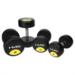 Pogumovaná jednoručná činka HG Pro HMS, 65 kg