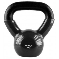 Kettlebell pokrytý vinylom KNV04 HMS 4 kg, čierny