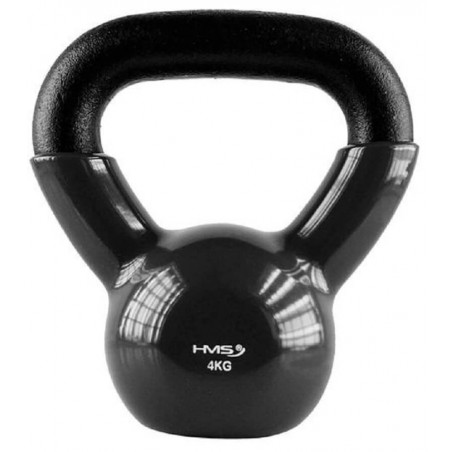 Kettlebell pokrytý vinylom KNV04 HMS 4 kg, čierny